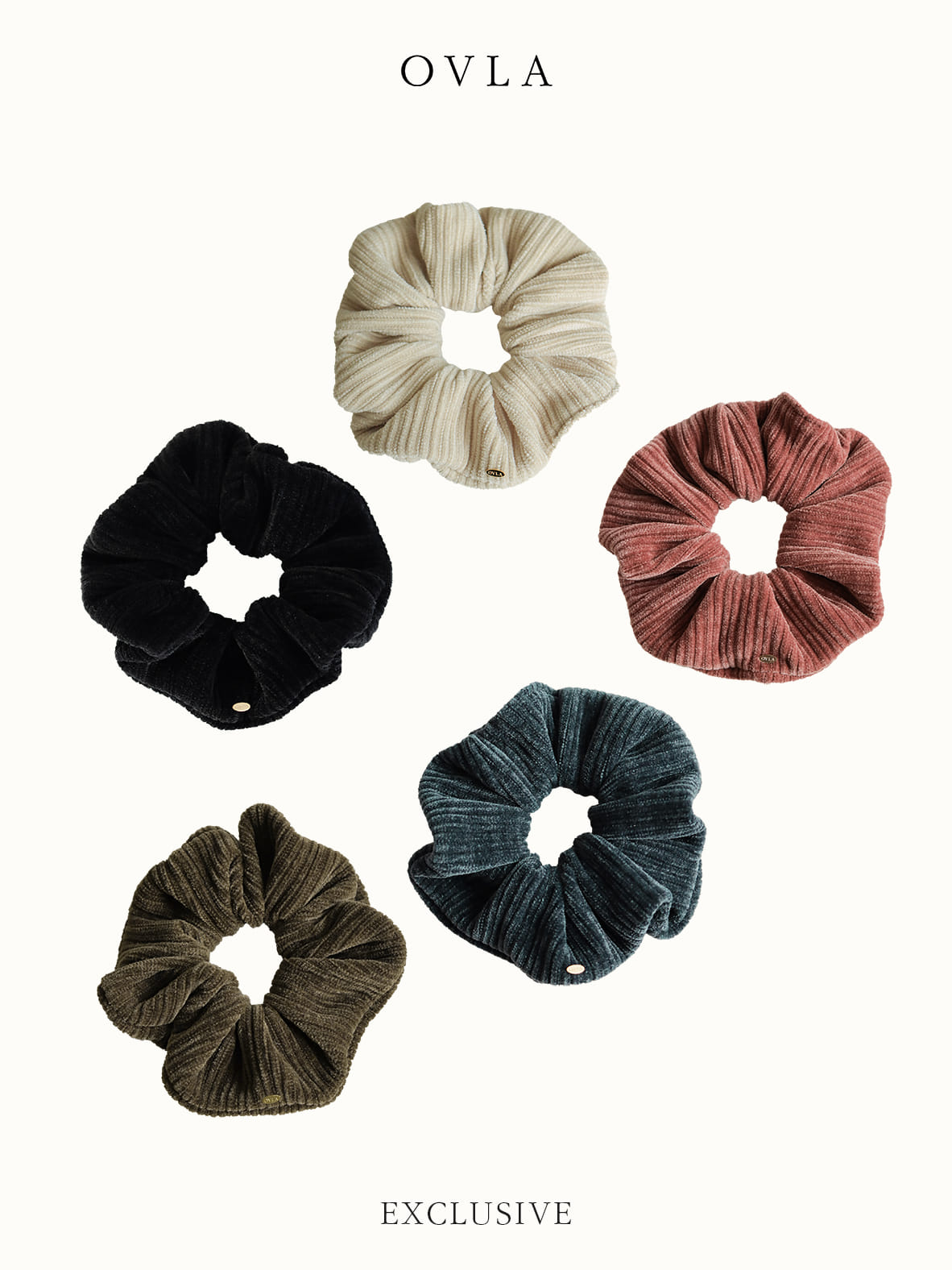 [EXCLUSIVE] soft corduroy warm texture scrunchie (5 color)