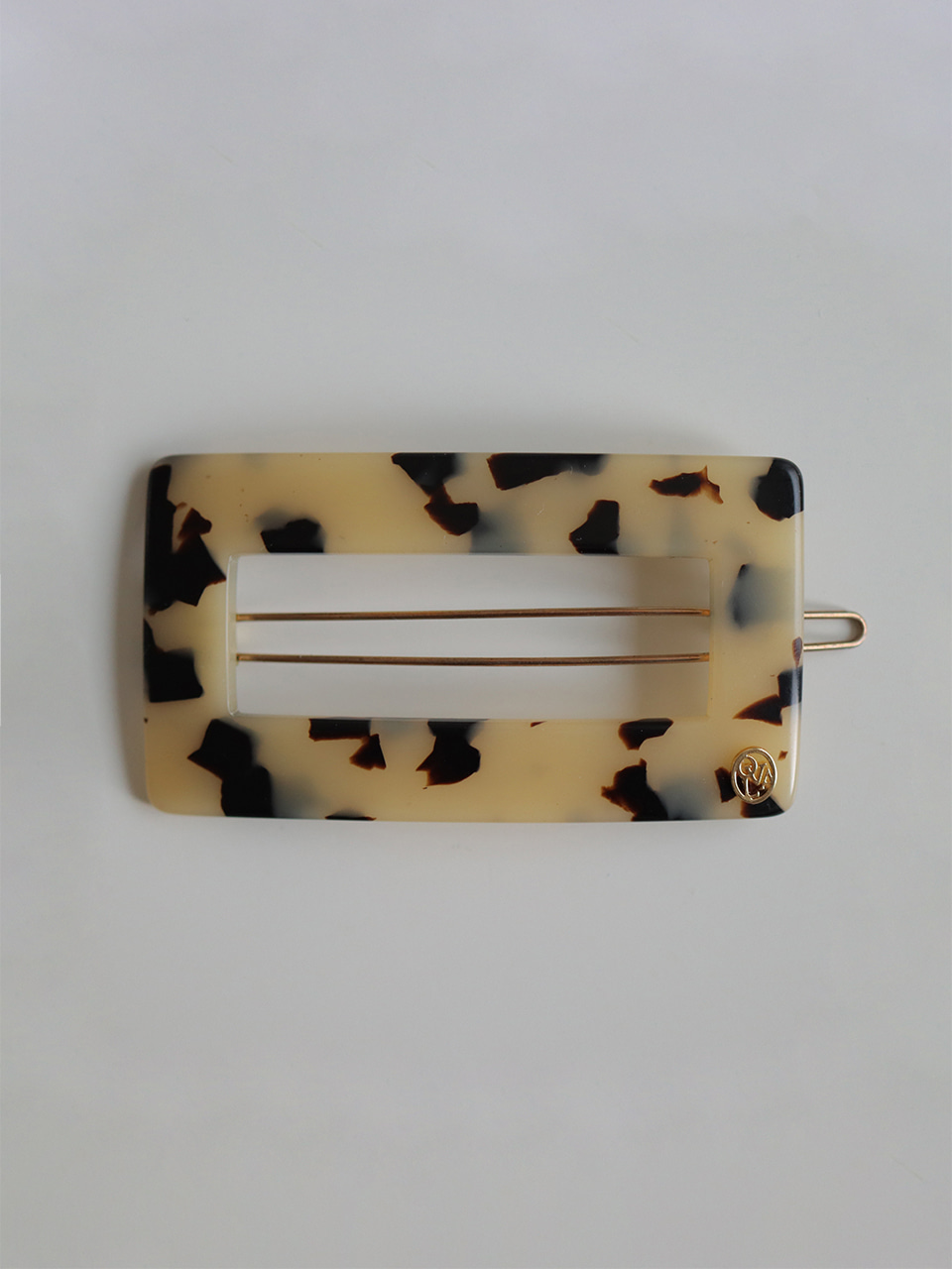 [05 La france] frame leopard hair pin