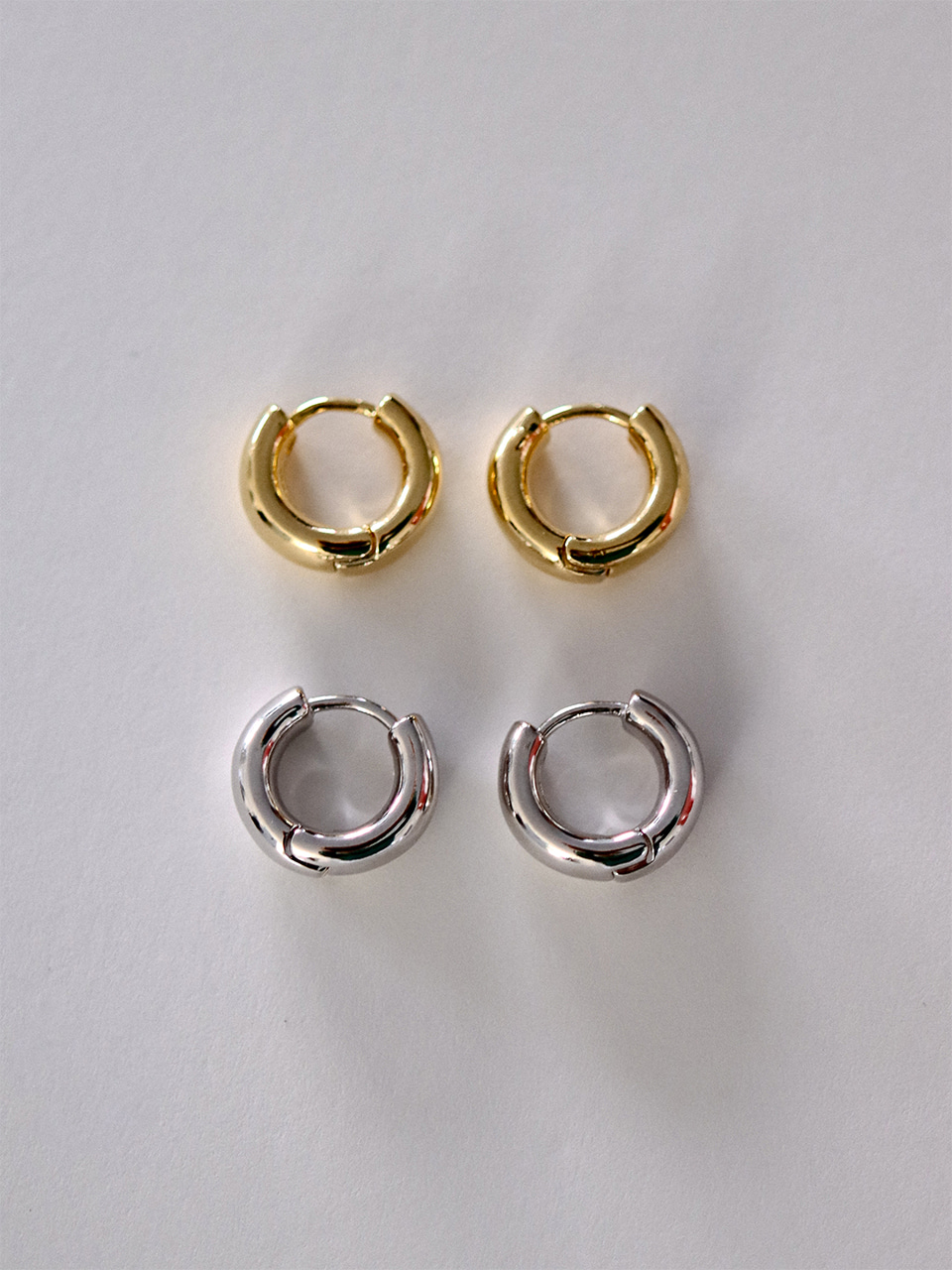 plain one touch minimal earring (2color)