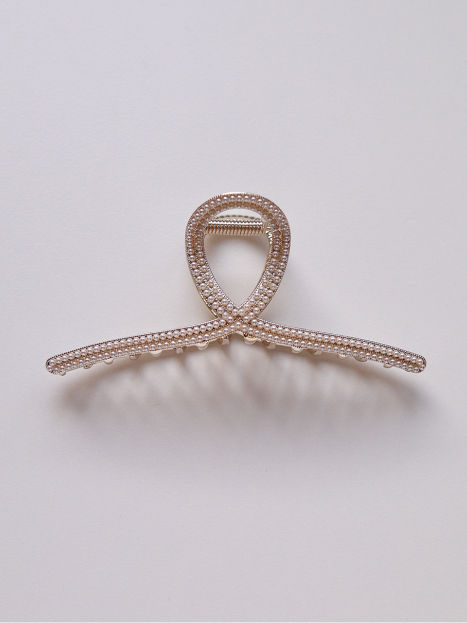 pearl twist metal hair clip