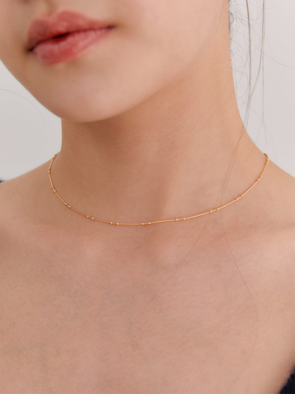 (SILVER 925) skinny chain necklace