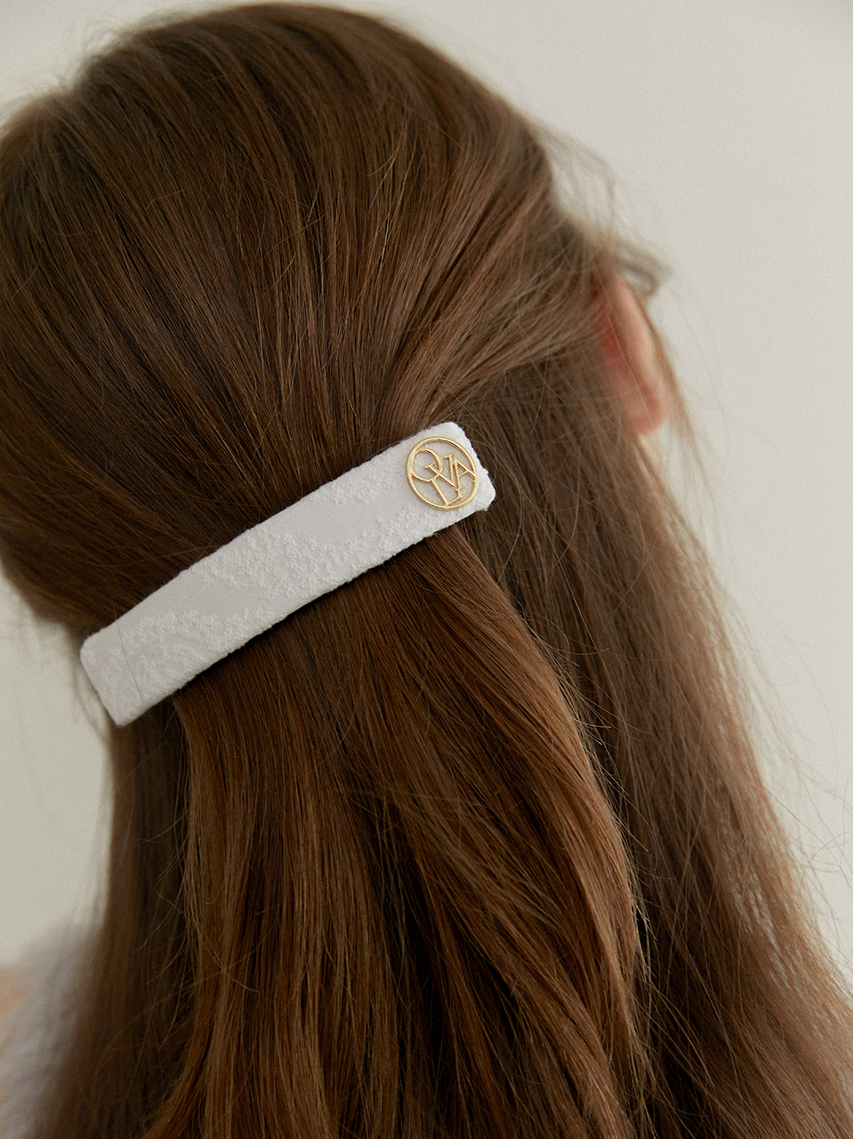 classique jacquard hair pin (bold long) (2 color)