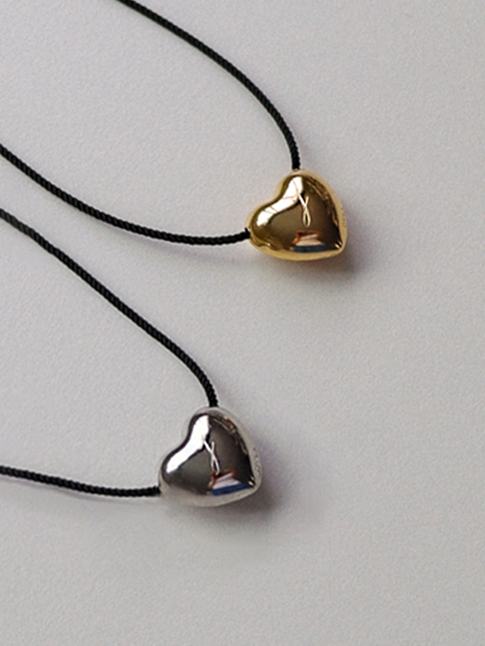 MY OWN THING Heart ball initials necklace (2color)