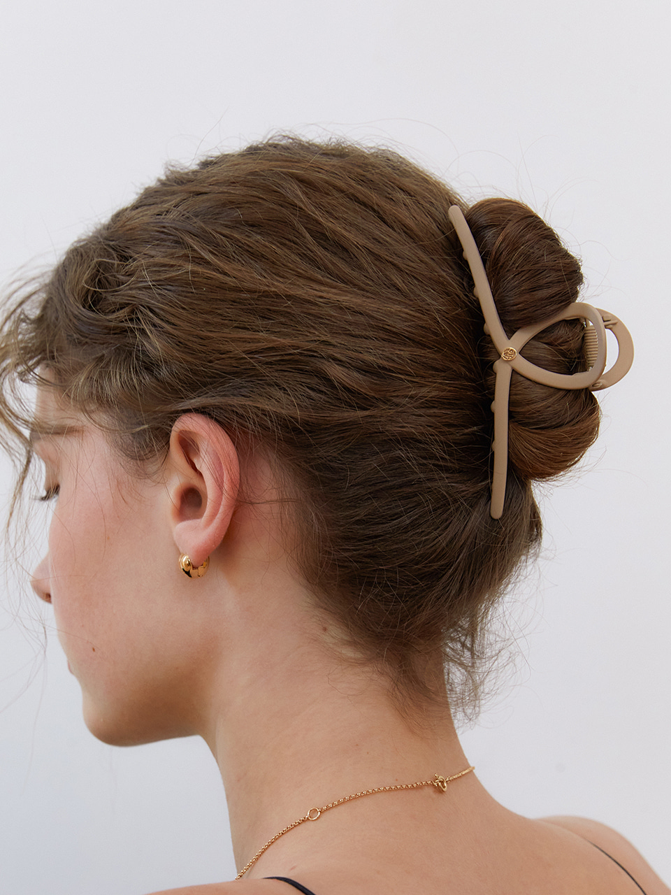 matte solid twist hair clip (2color)